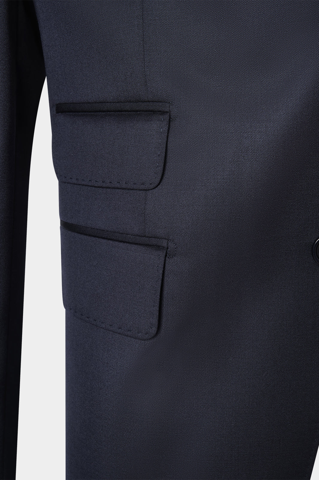 Arrow lapel suit with ticket pocket - Dark blue