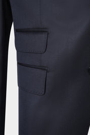 Arrow lapel suit with ticket pocket - Dark blue