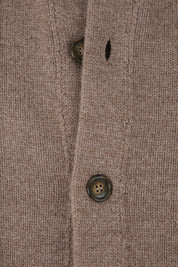 Gilet grosse maille à poche - Taupe