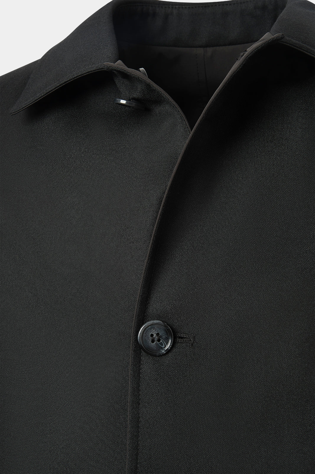 Reversible bi-material raincoat - Black