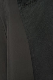 Reversible bi-material raincoat - Black