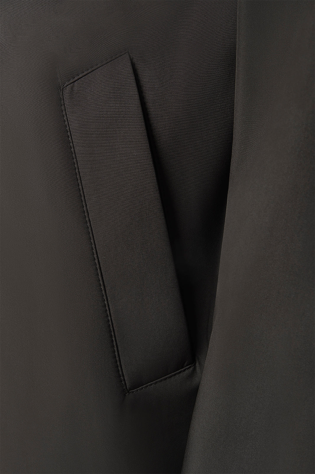 Reversible bi-material raincoat - Black