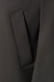 Reversible bi-material raincoat - Black