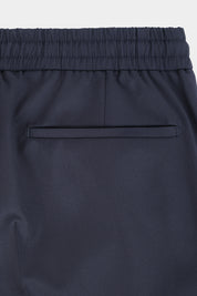 Stretch wool jog pants - Navy