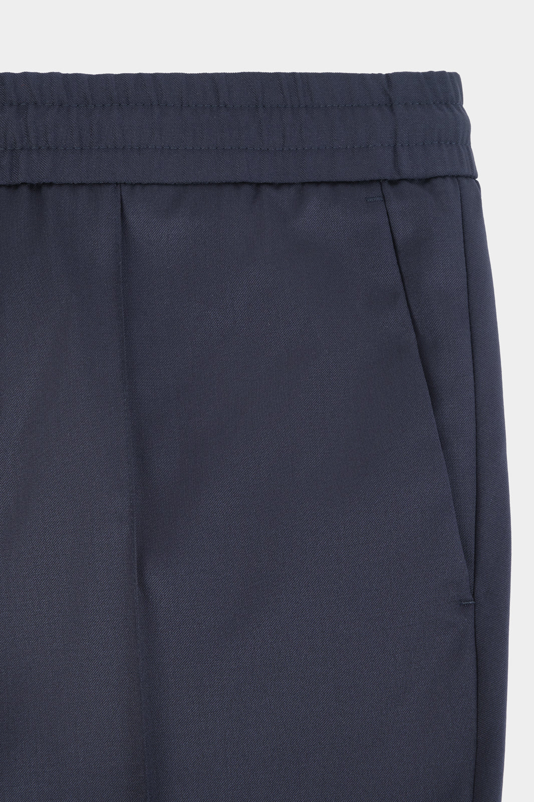 Stretch wool jog pants - Navy