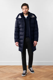 Long down jacket - Navy
