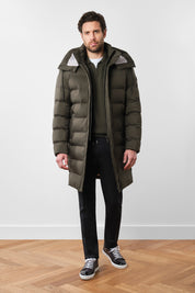 Long down jacket - Khaki