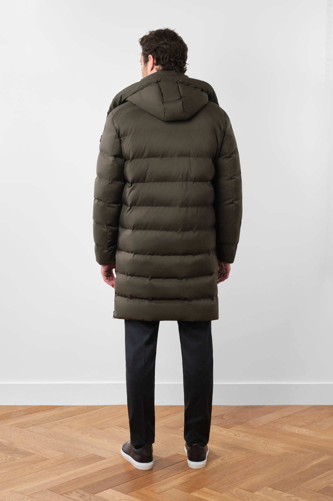 Long down jacket - Khaki