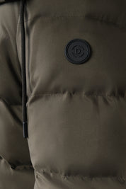 Long down jacket - Khaki