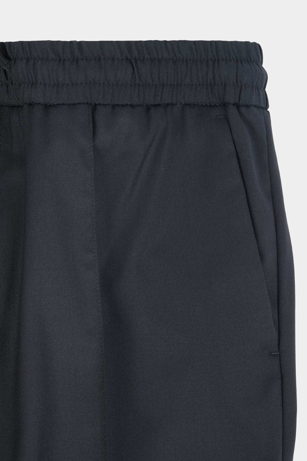 Stretch wool jog pants - Black
