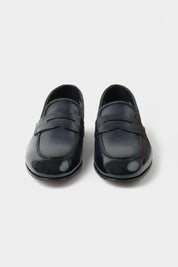 Leather Moccasins - Dark Navy