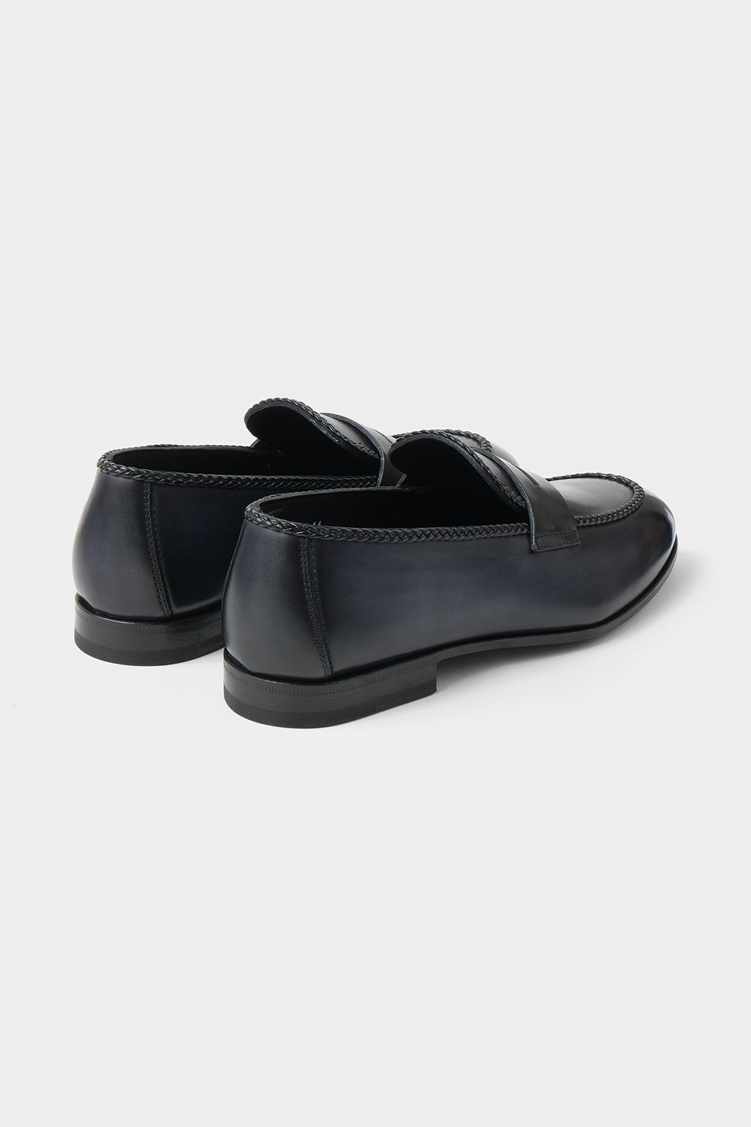 Leather Moccasins - Dark Navy