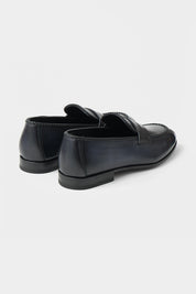 Leather Moccasins - Dark Navy