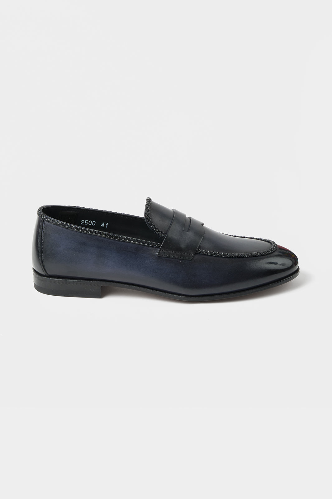 Leather Moccasins - Dark Navy