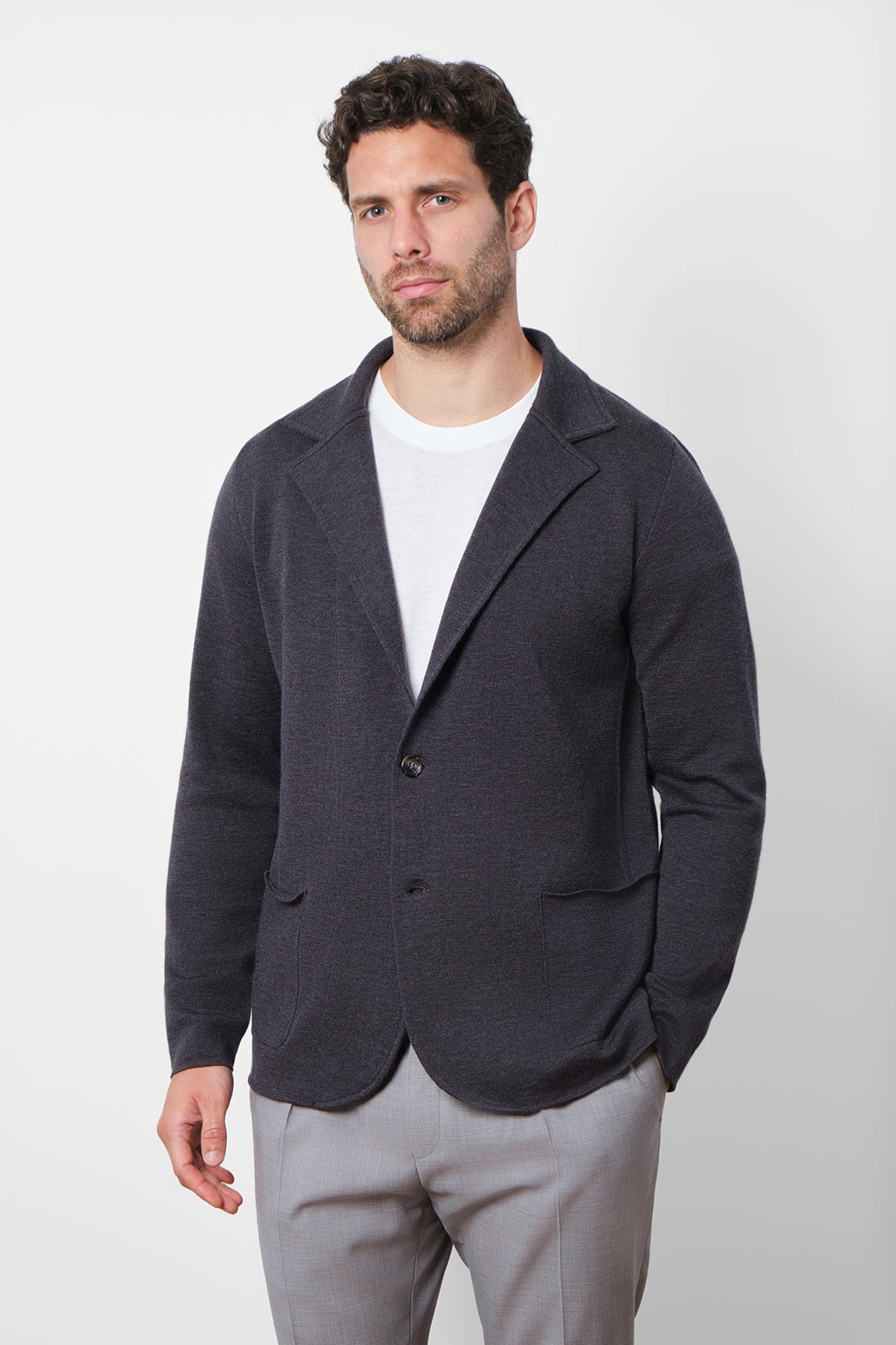 Knitted jacket - Grey