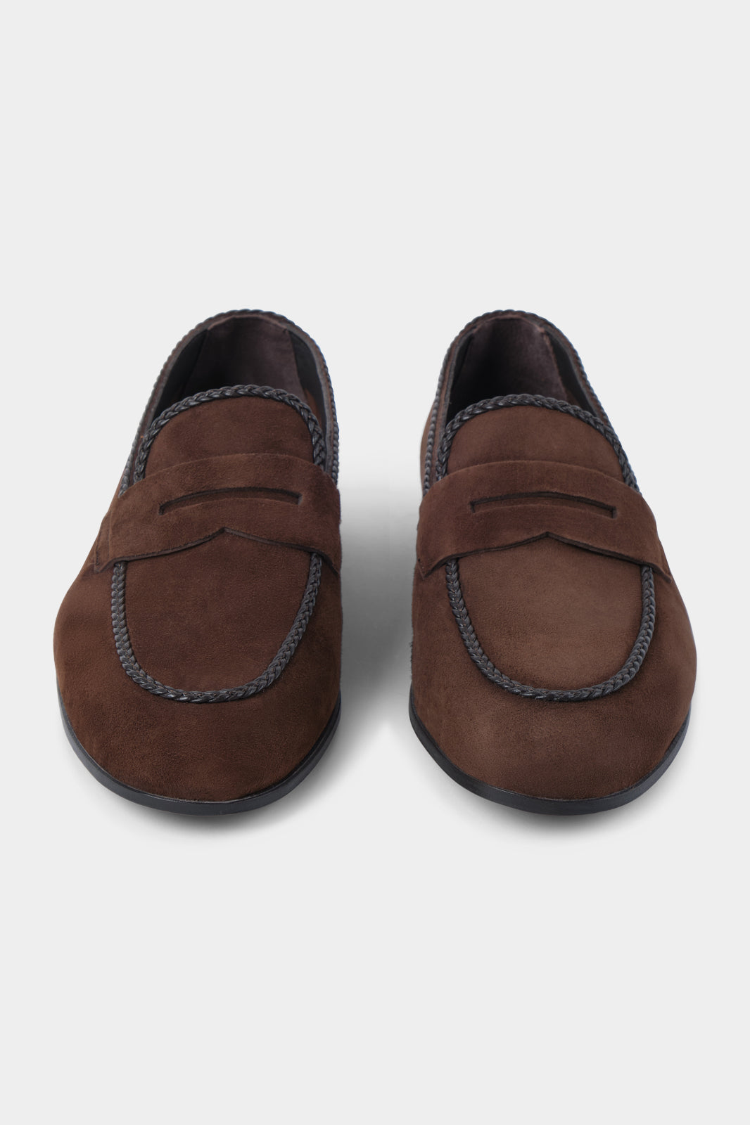 Penny Loafer Leather Moccasins - Brown
