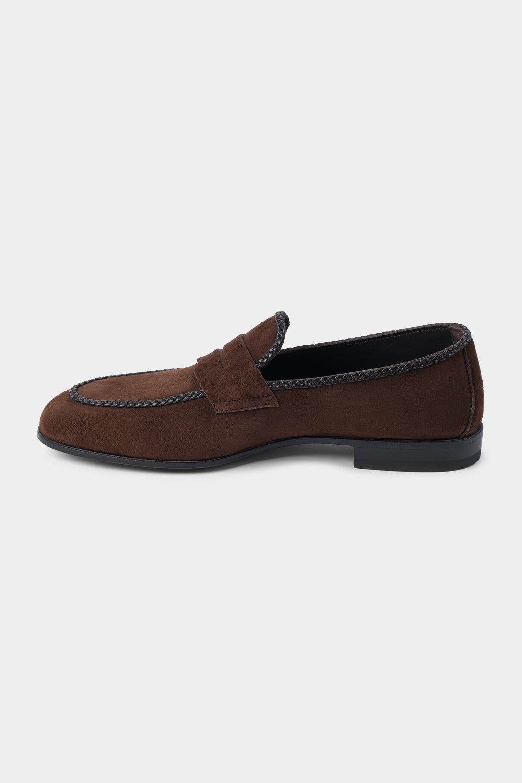 Penny Loafer Leather Moccasins - Brown