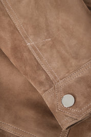 Zipped leather jacket - Hazelnut