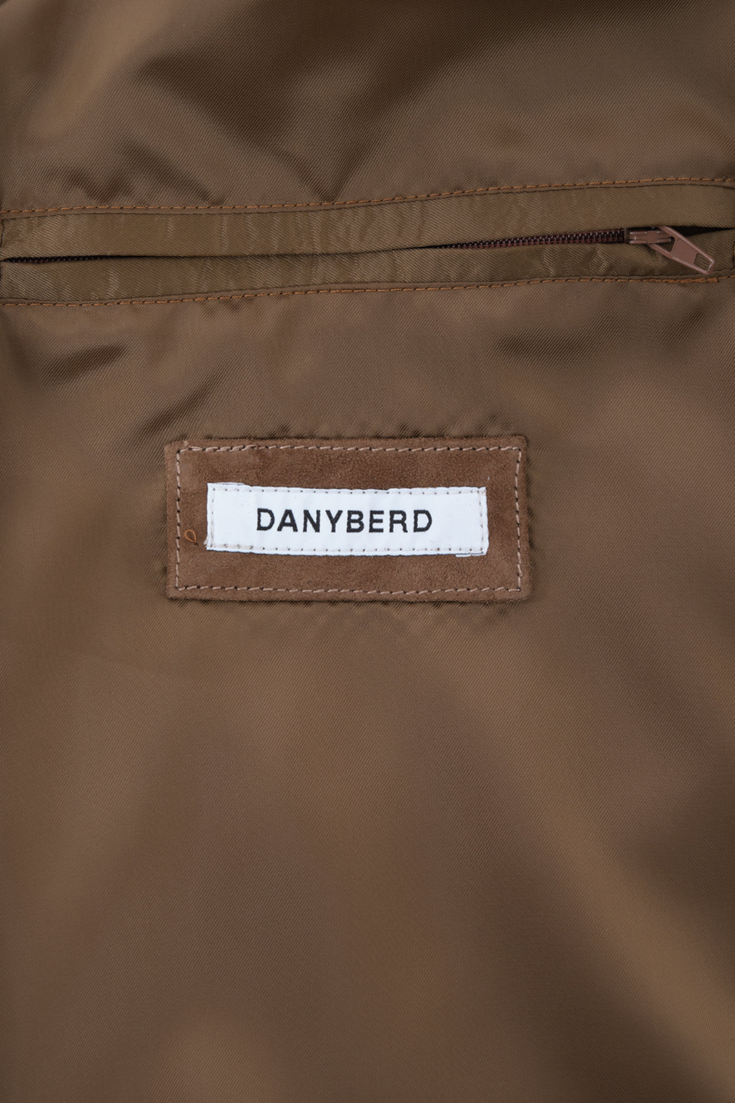 Zipped leather jacket - Hazelnut