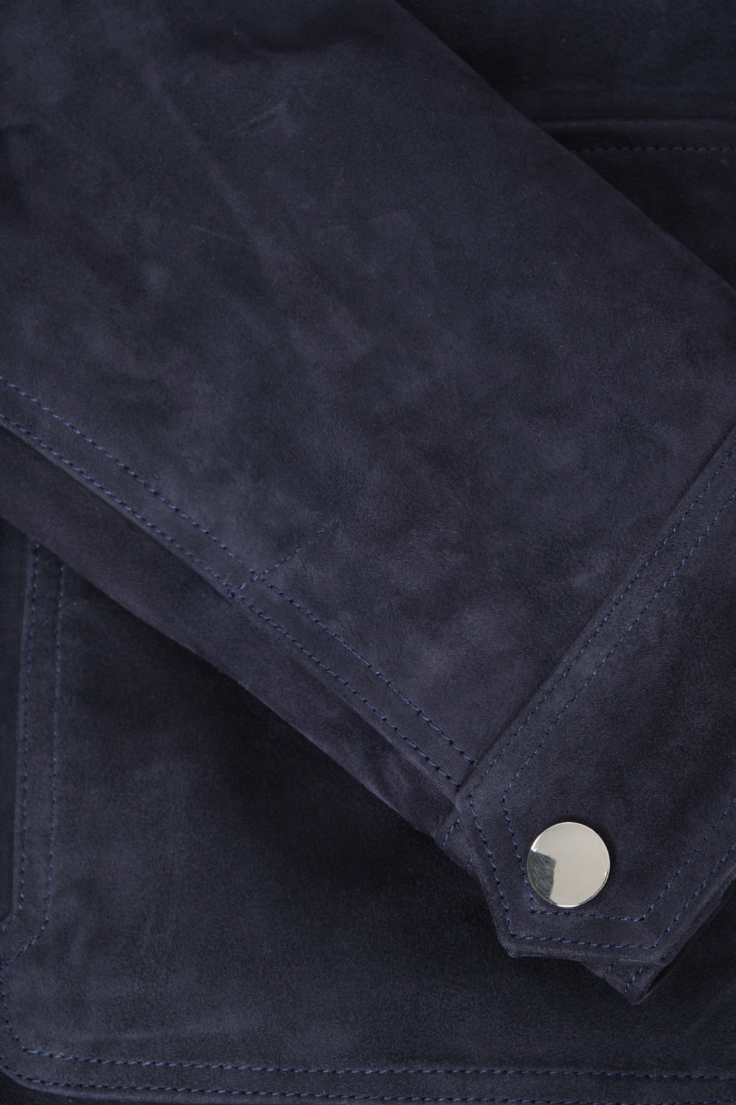 Zipped leather jacket - Navy
