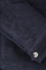 Zipped leather jacket - Navy
