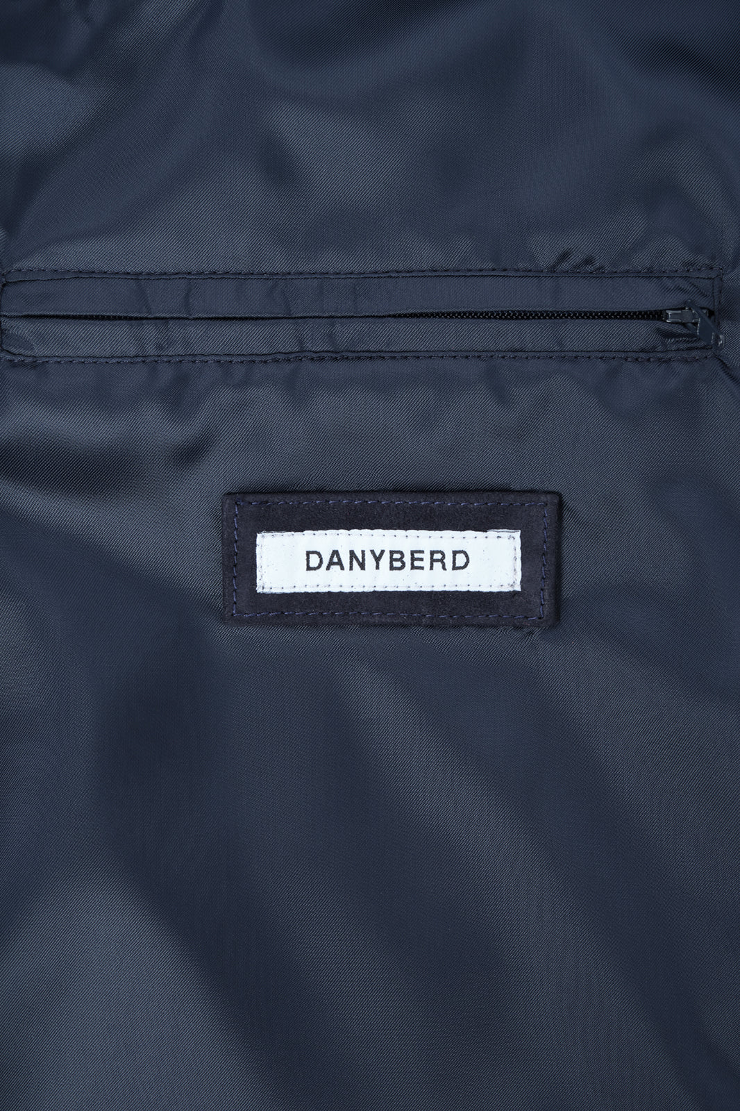 Buttoned leather jacket - Navy