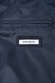Buttoned leather jacket - Navy