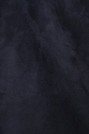 Buttoned leather jacket - Navy