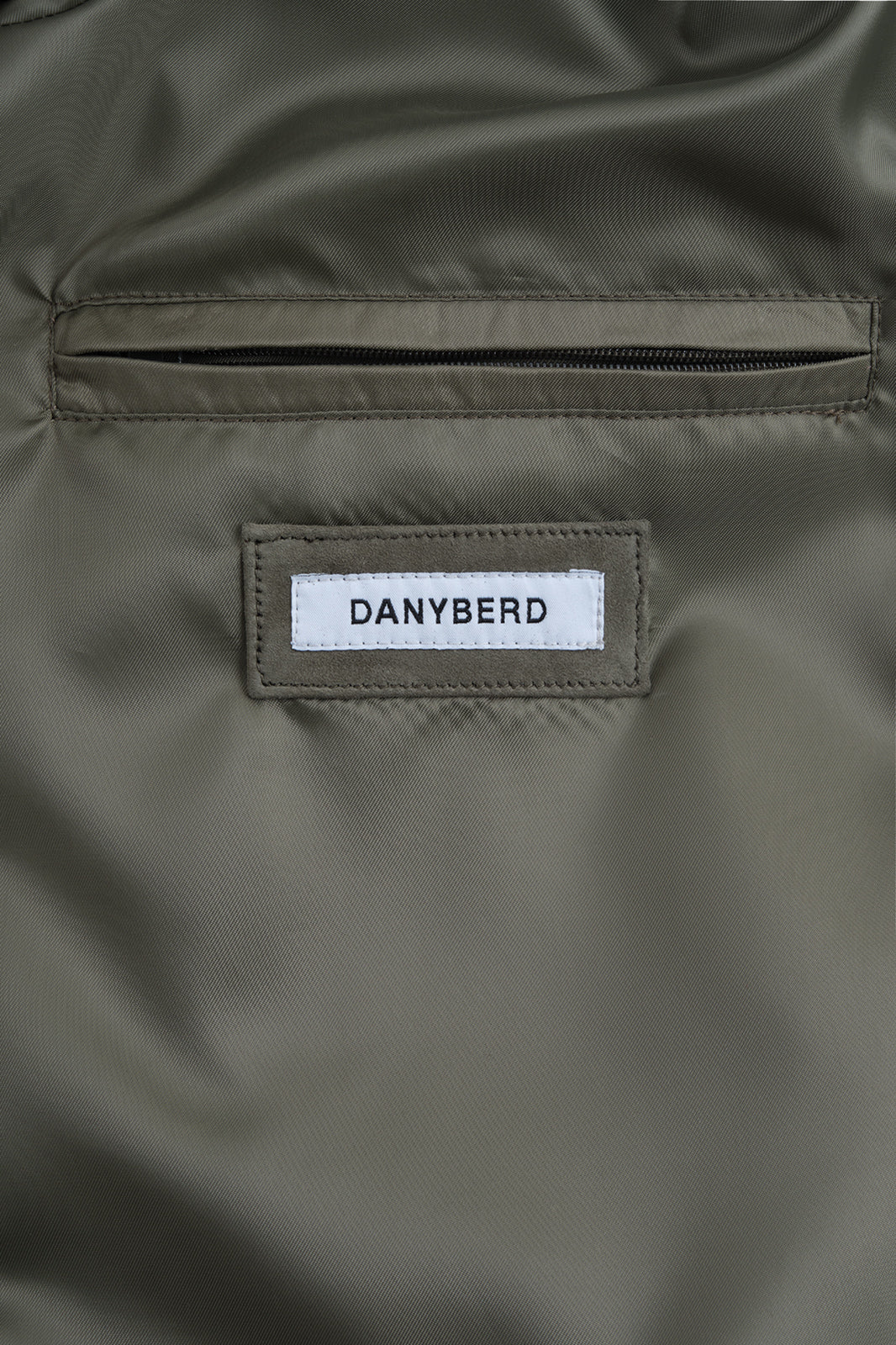 Hooded zipped leather jacket - Taupe