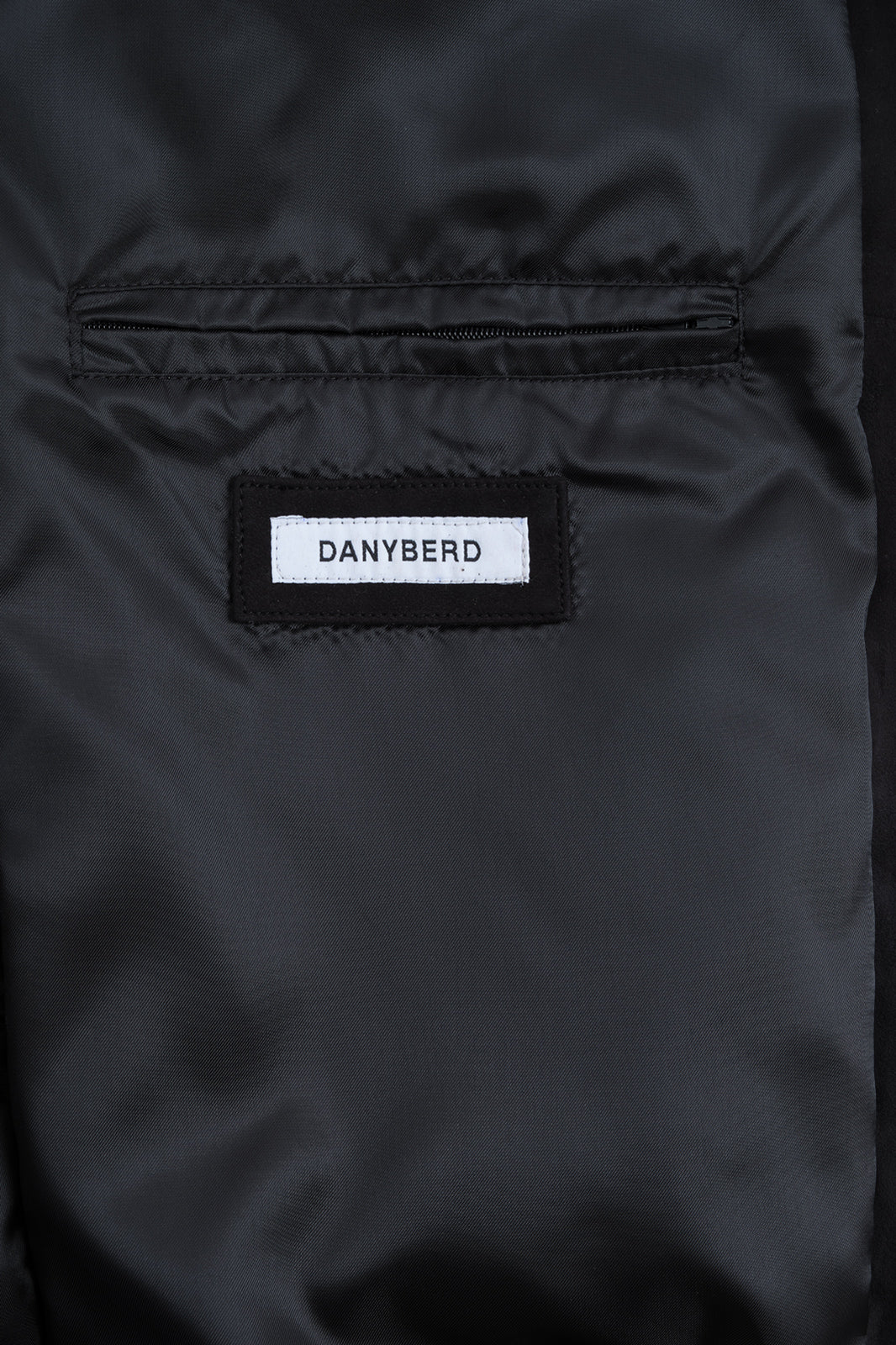 Hooded zipped leather jacket - Black