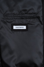 Hooded zipped leather jacket - Black