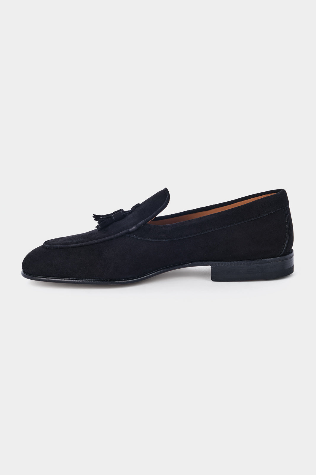 Tasseled leather loafers with thin leather sole - Black