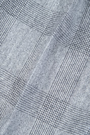 Prince of Wales flannel drawstring trousers - Black and white