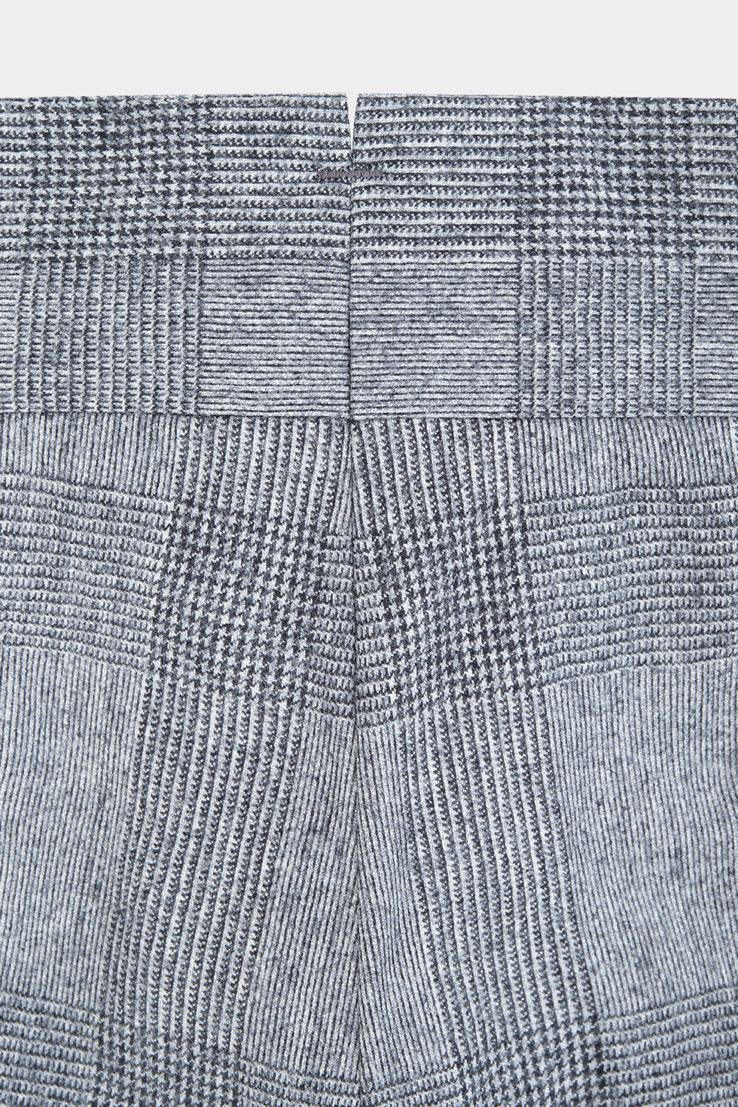 Prince of Wales flannel drawstring trousers - Black and white