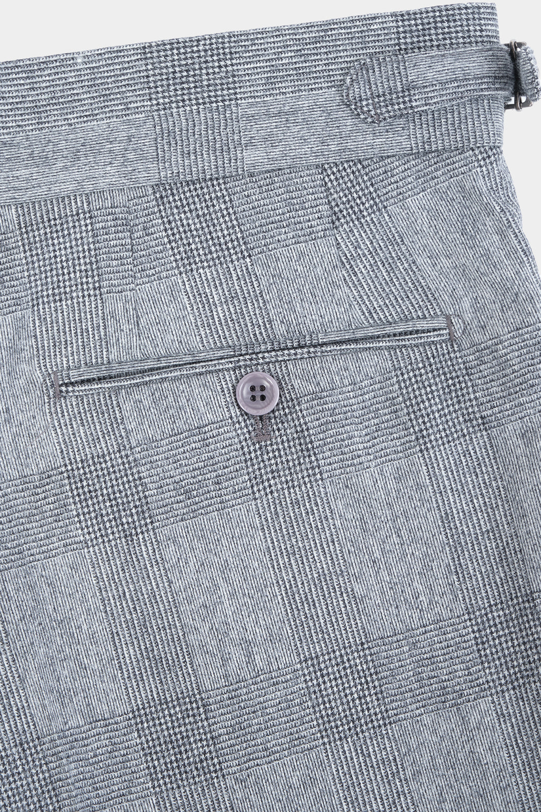 Prince of Wales flannel drawstring trousers - Black and white