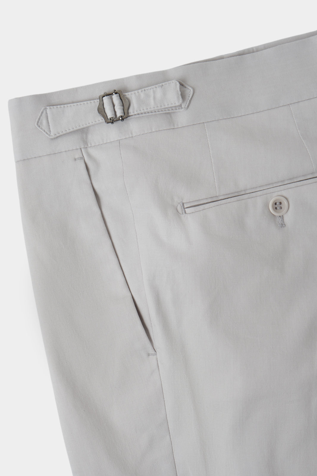 1-ply cotton pants with drawstring - Light gray