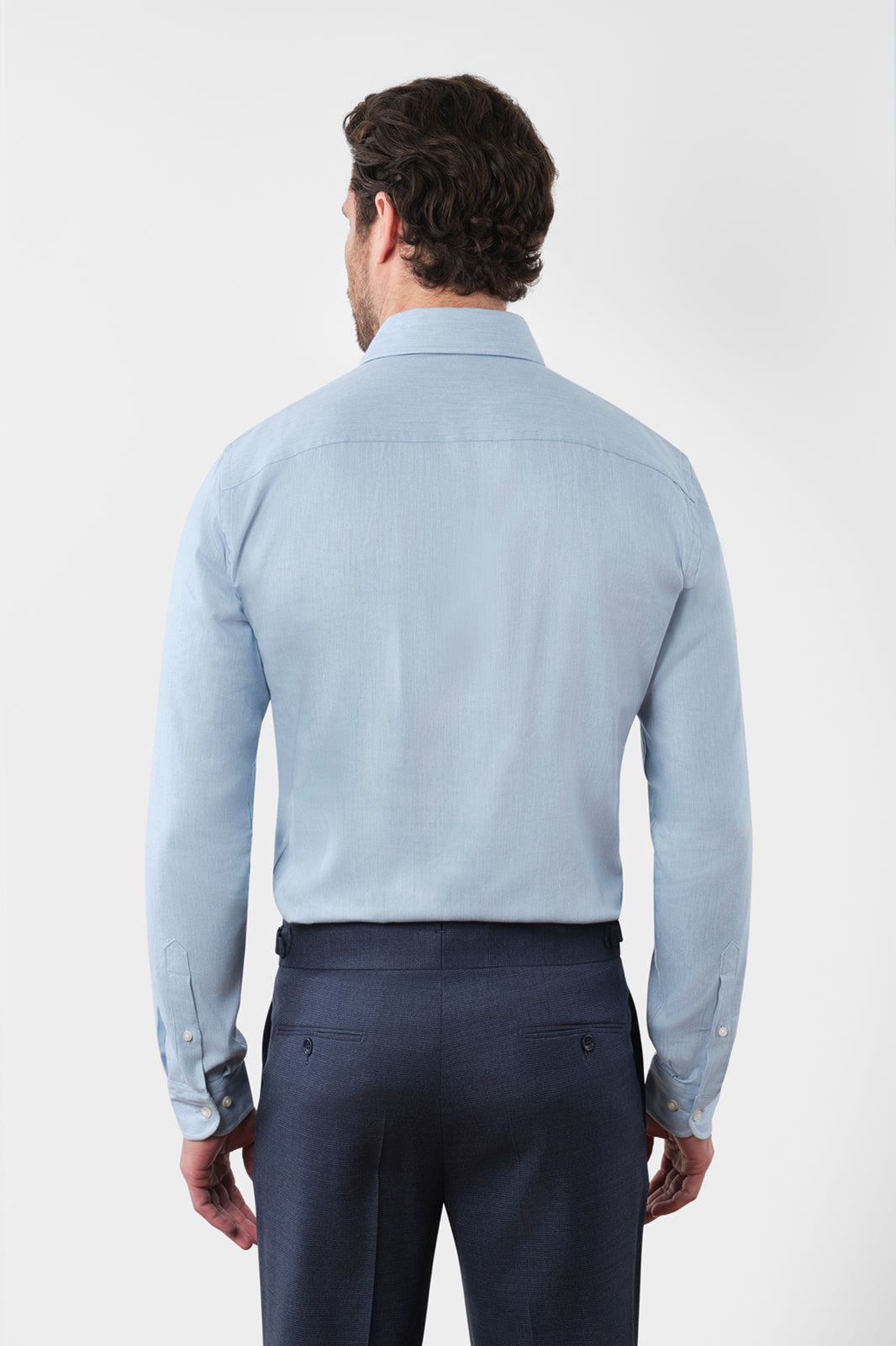 French collar shirt with flap pocket - Sky blue