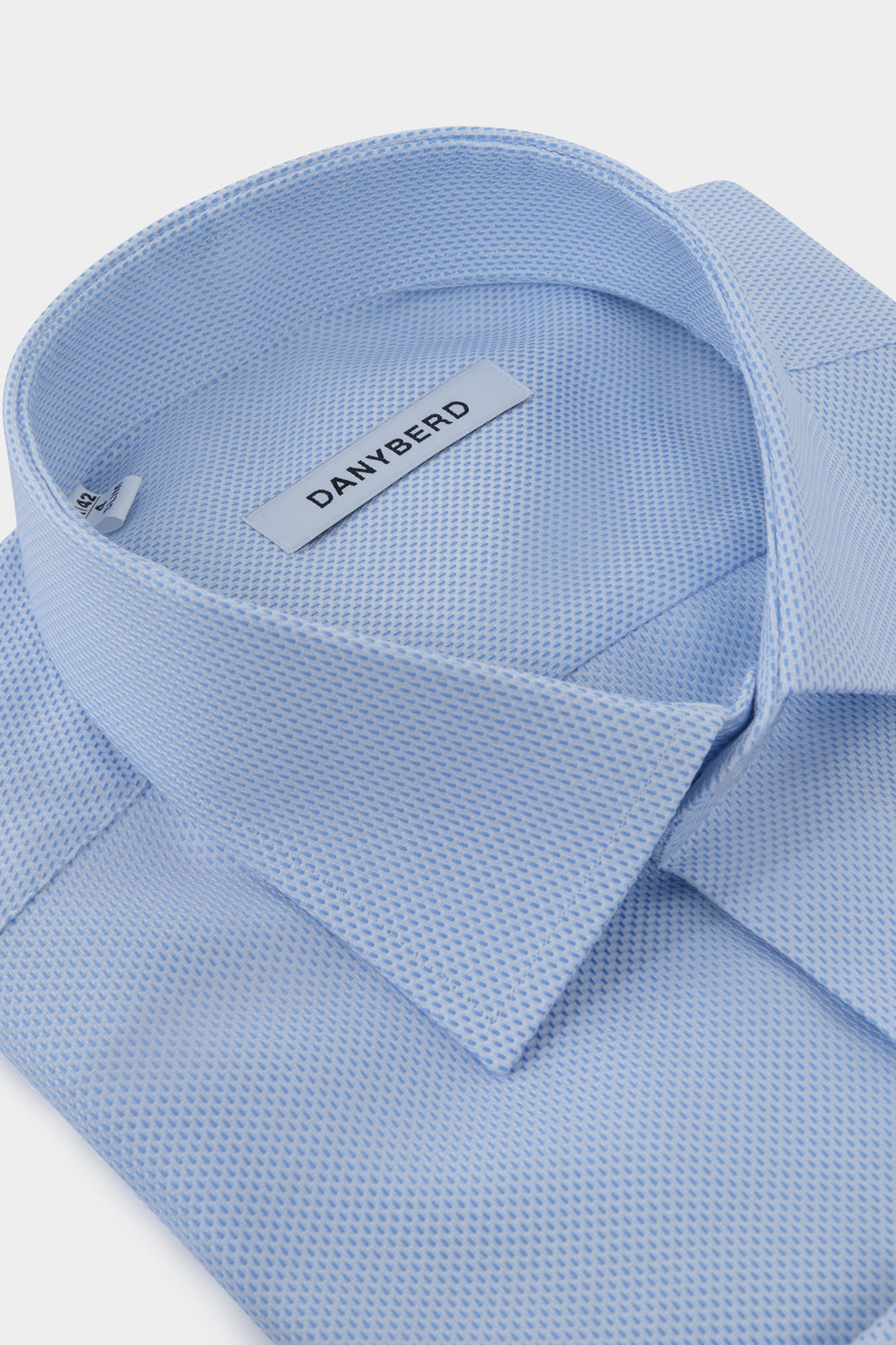 Shirt with tone-on-tone pattern - Sky Blue