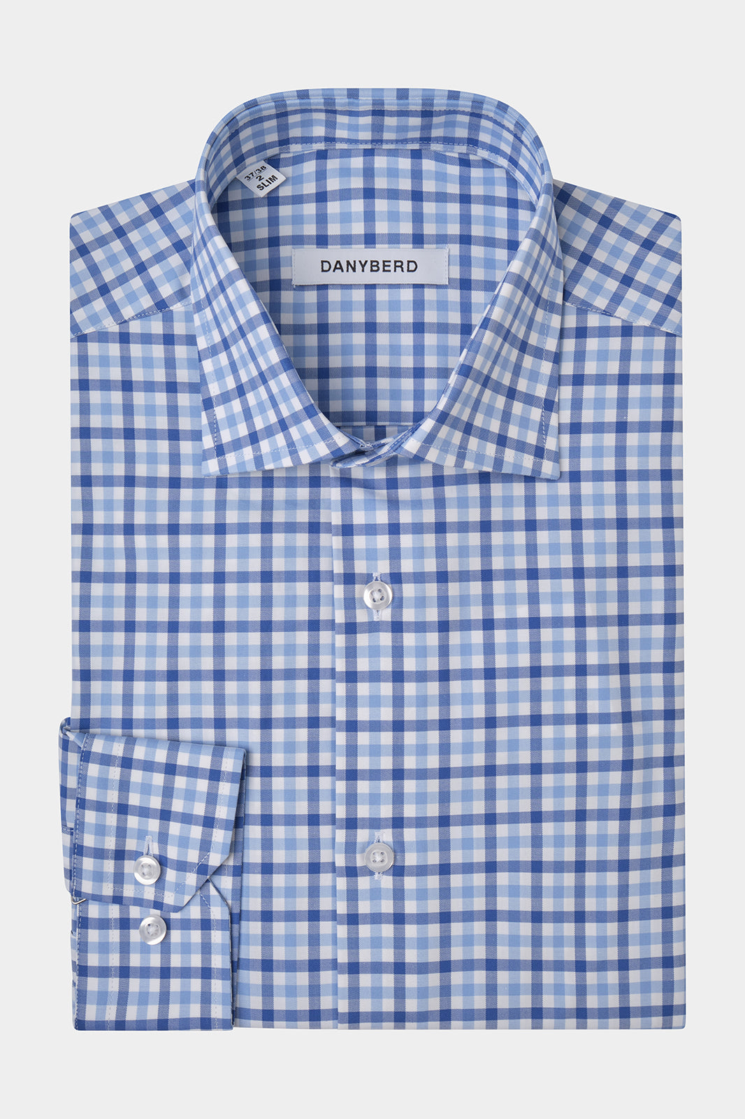 Chemise à carreaux - Bleu ciel et bleu lumineux