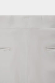 Cotton drawstring pants - White