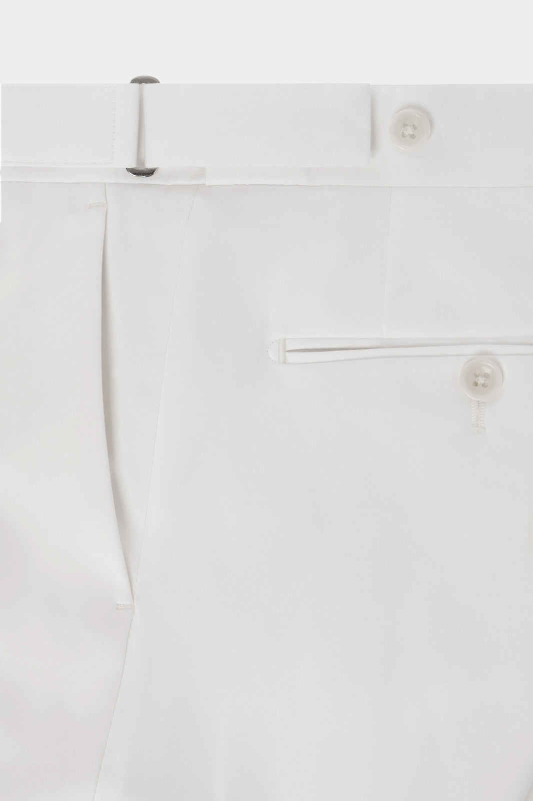 Cotton drawstring pants - White