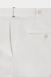 Cotton drawstring pants - White