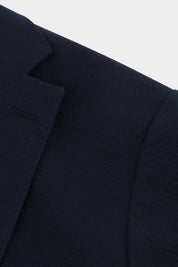 Seersucker patch pocket suit - Navy