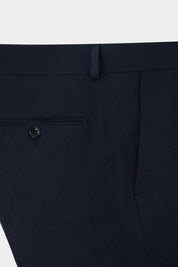 Seersucker patch pocket suit - Navy