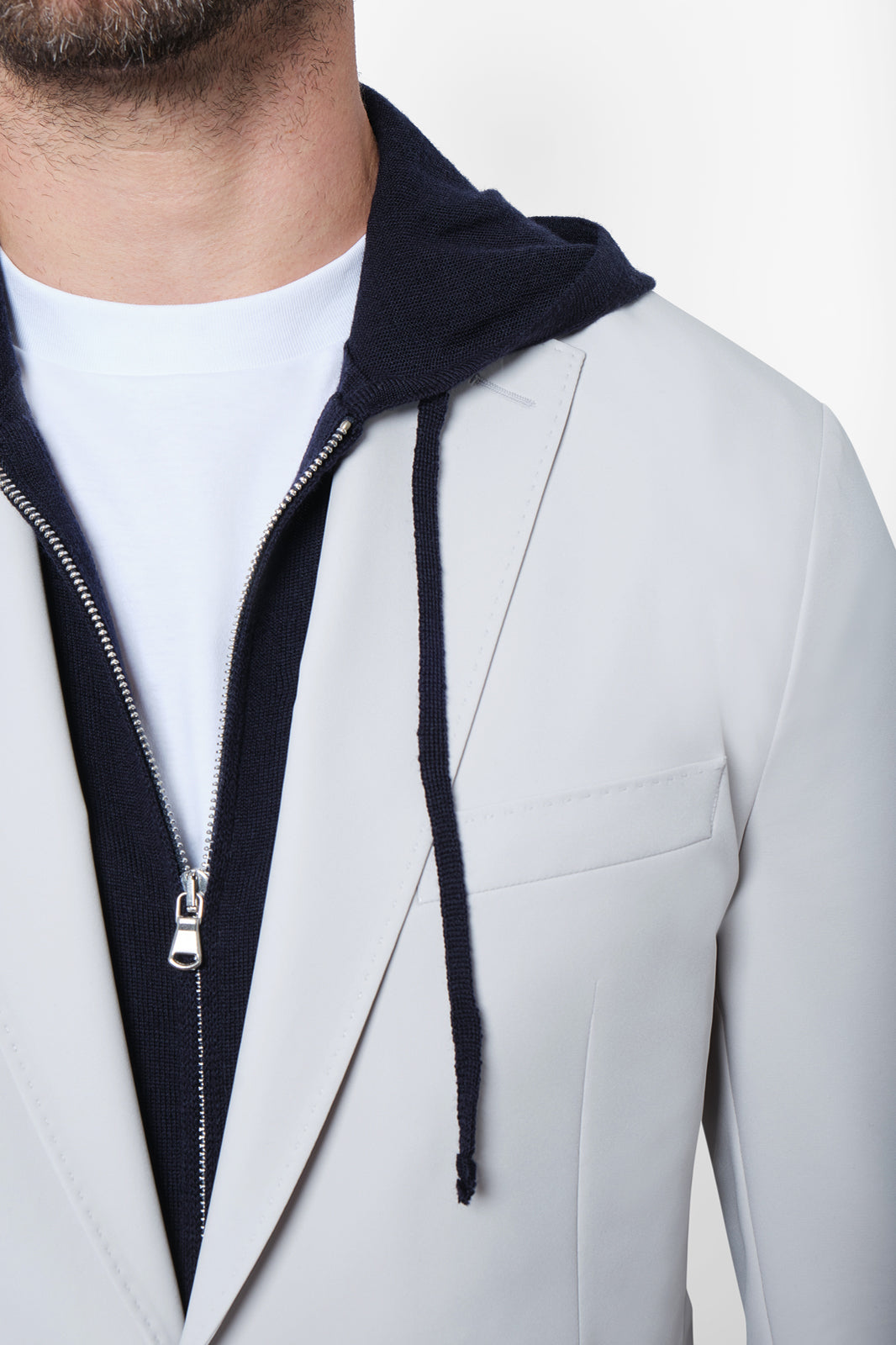Bon suit with patch pocket - Light gray