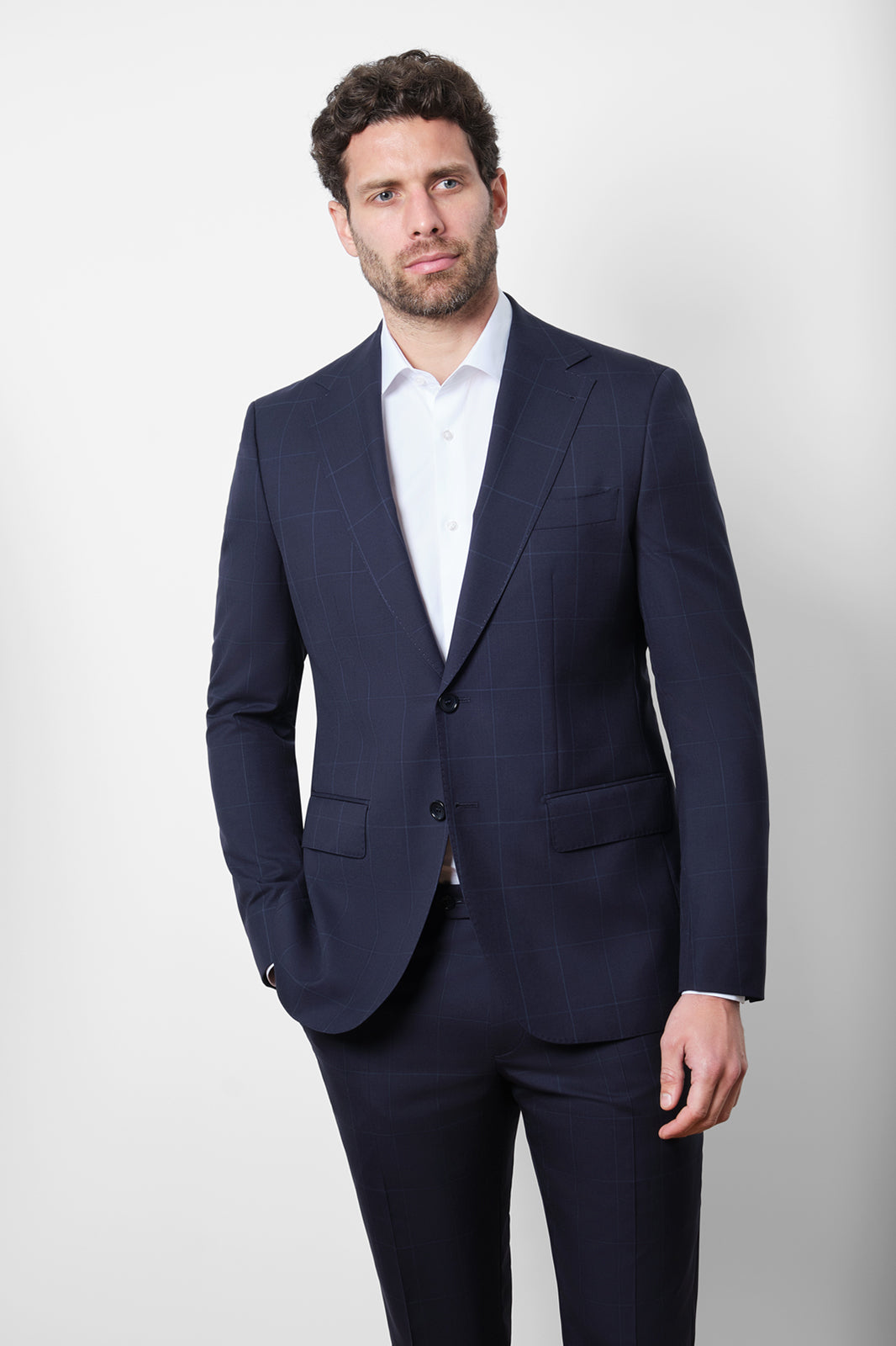 Costume - Navy windowpane check0
