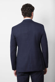 Costume - Navy windowpane check0