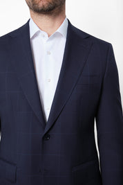 Costume - Navy windowpane check0