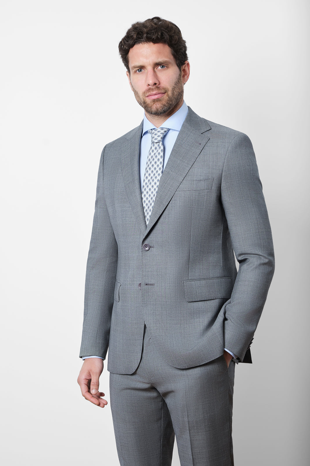 Prince of Wales Suit - Medium Grey