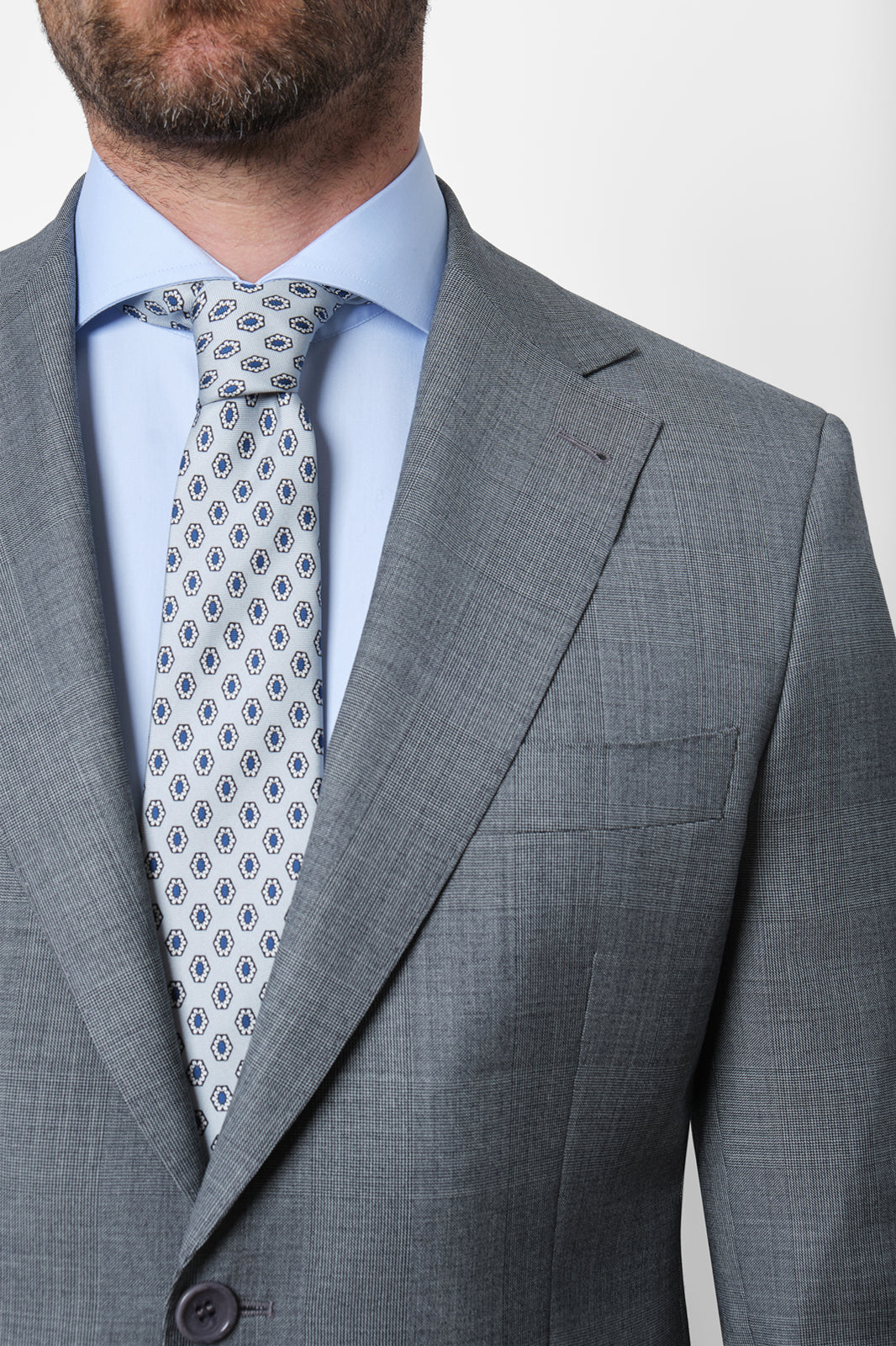 Prince of Wales Suit - Medium Grey